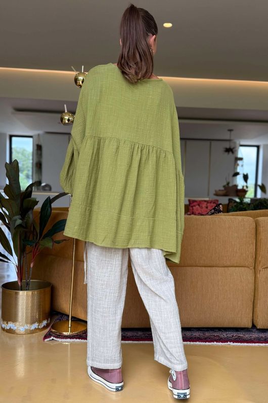 Made in Italy Santos Artist Smock Olive